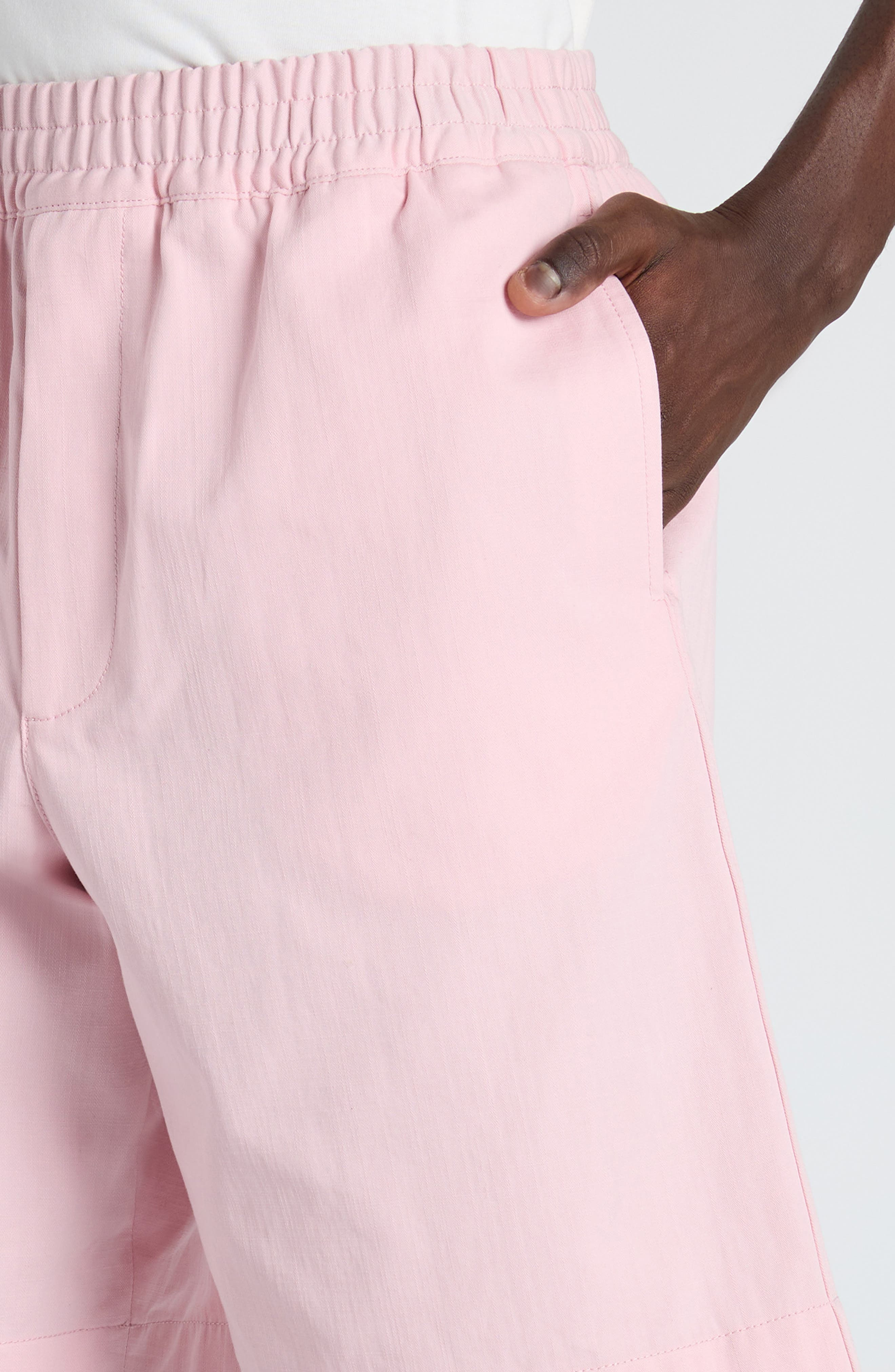 Bottega Veneta Cotton Twill Shorts in Camelia at Nordstrom - 5