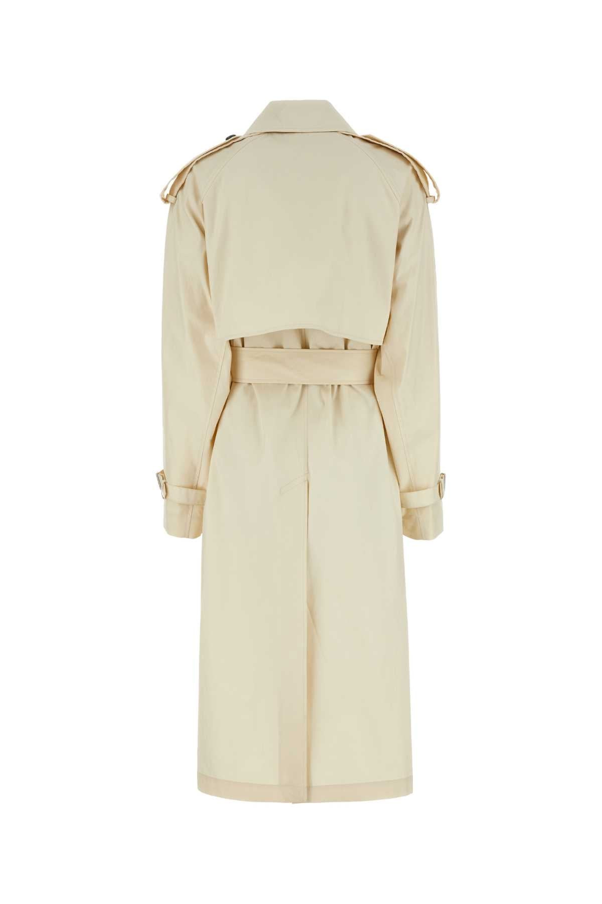 Burberry Women Ivory Gabardine Trench Coat - 2