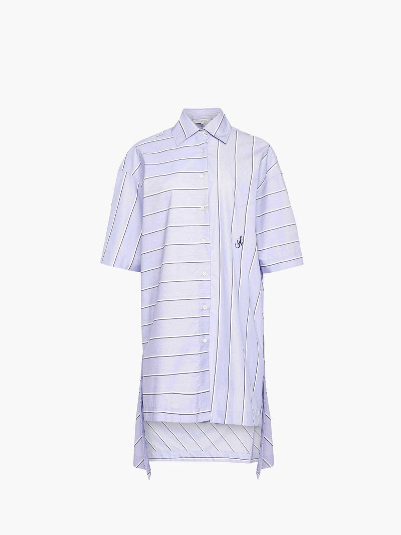 STEPPED HEM SHIRT DRESS - 1