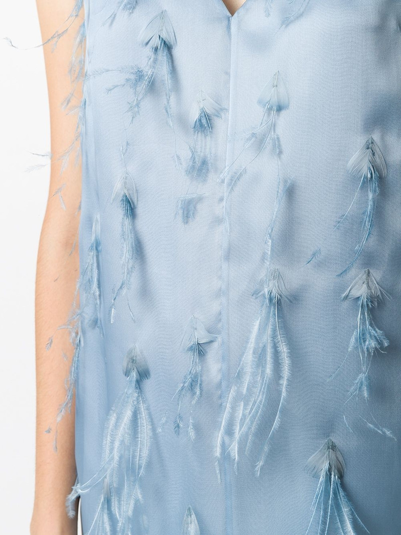 feather embroidery midi dress 5