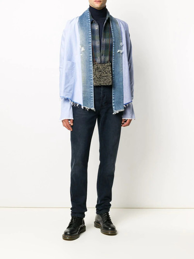 Greg Lauren denim trim jacket outlook