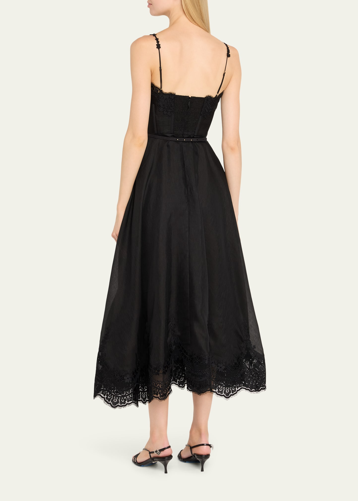 Lace-Trim Corset Picnic Dress - 3