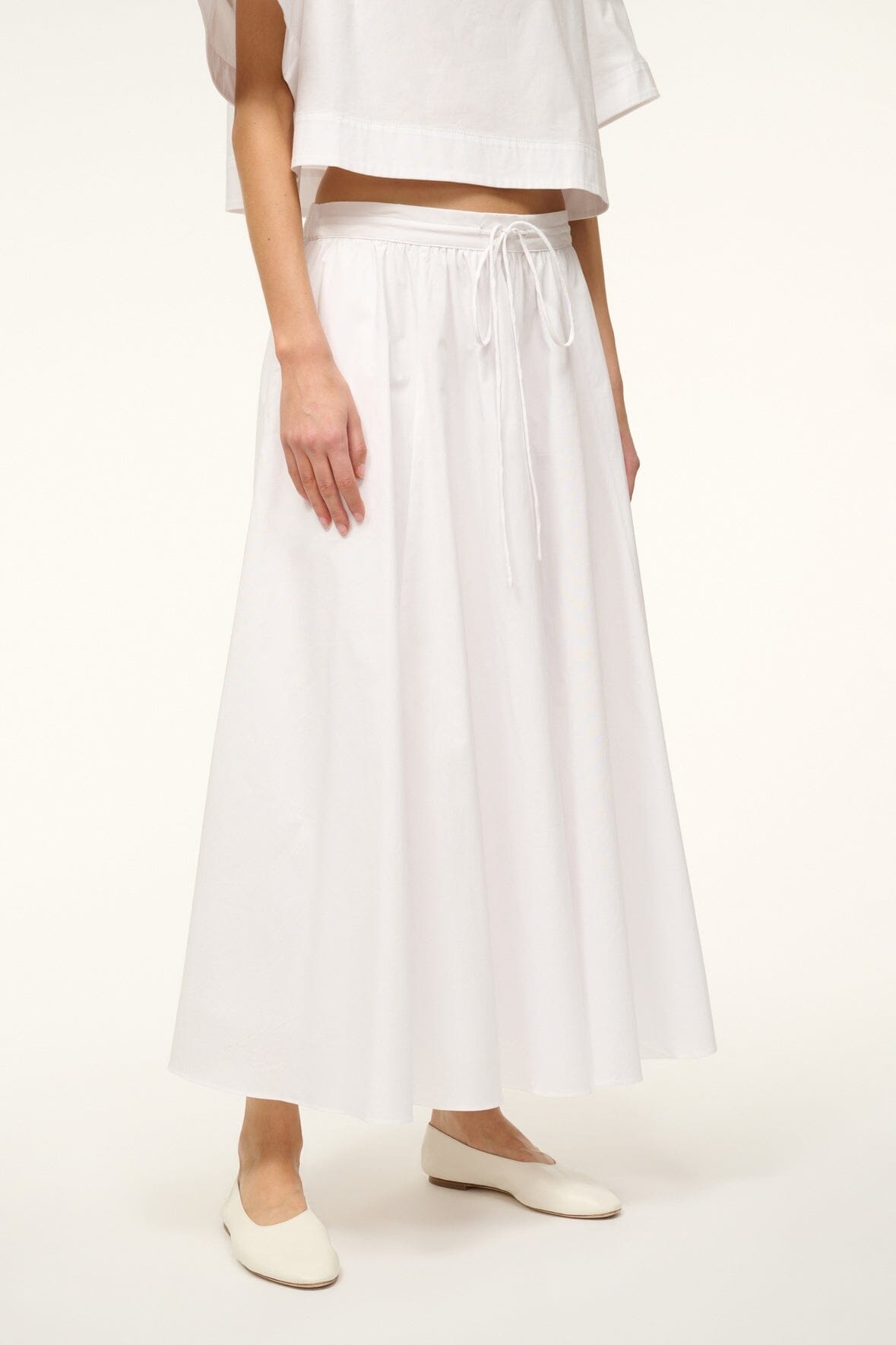 STAUD EDEN SKIRT WHITE - 3