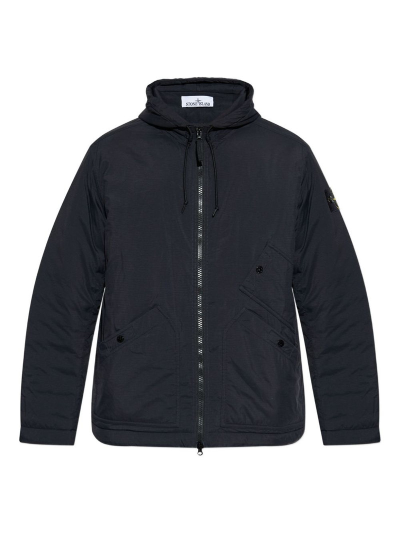 hooded patch-pocket jacket 1