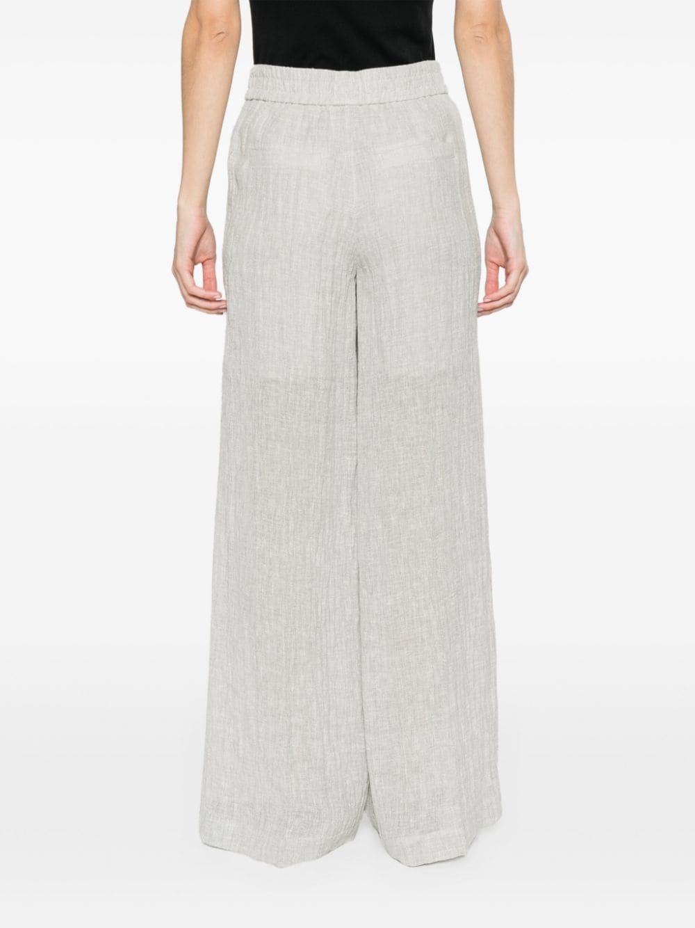 high-waist palazzo trousers - 4