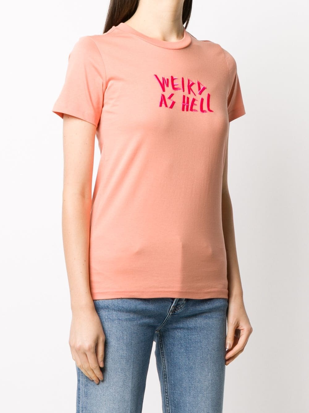 Weird As Hell embroidered T-shirt - 3