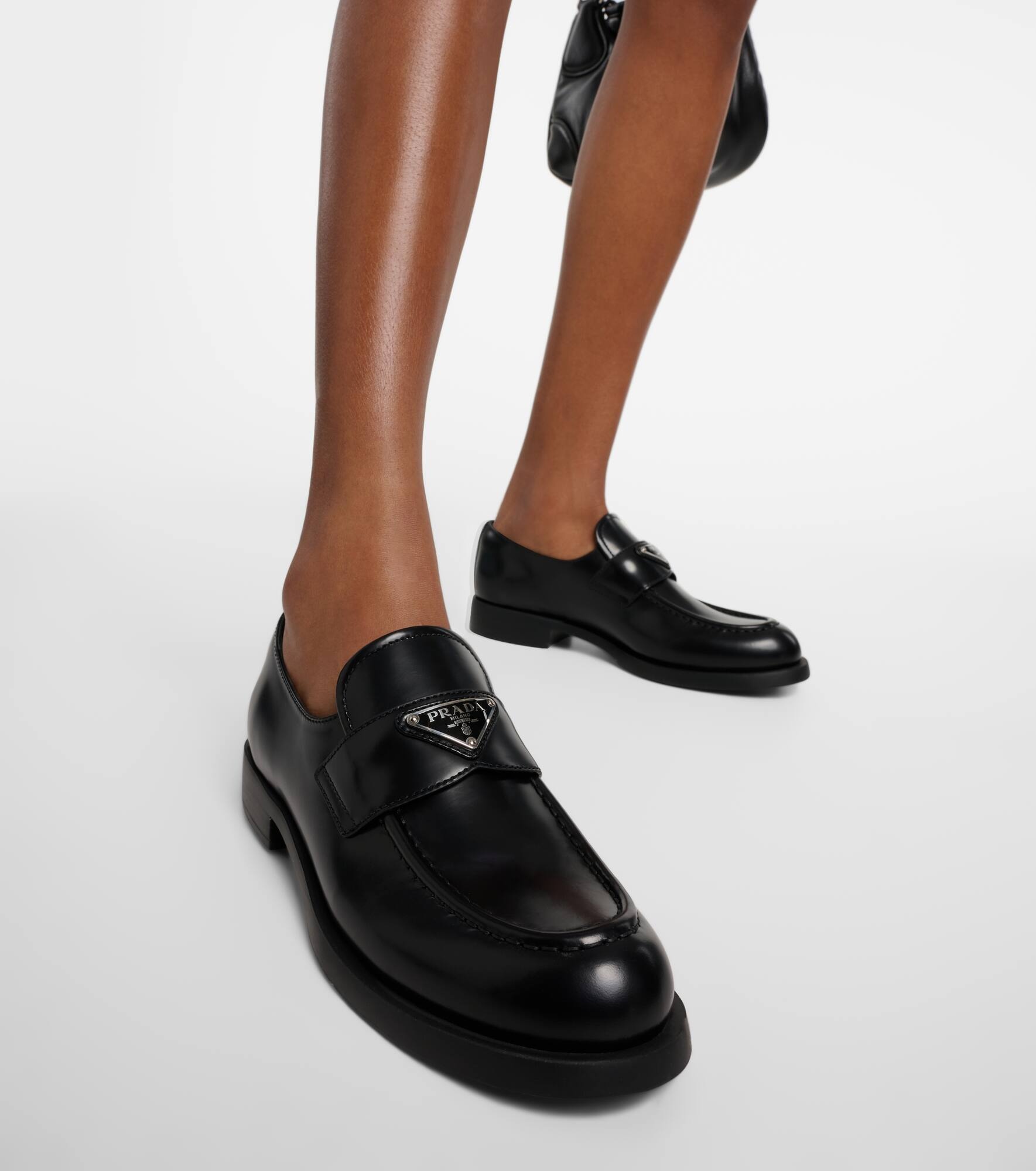 Logo leather loafers - 4