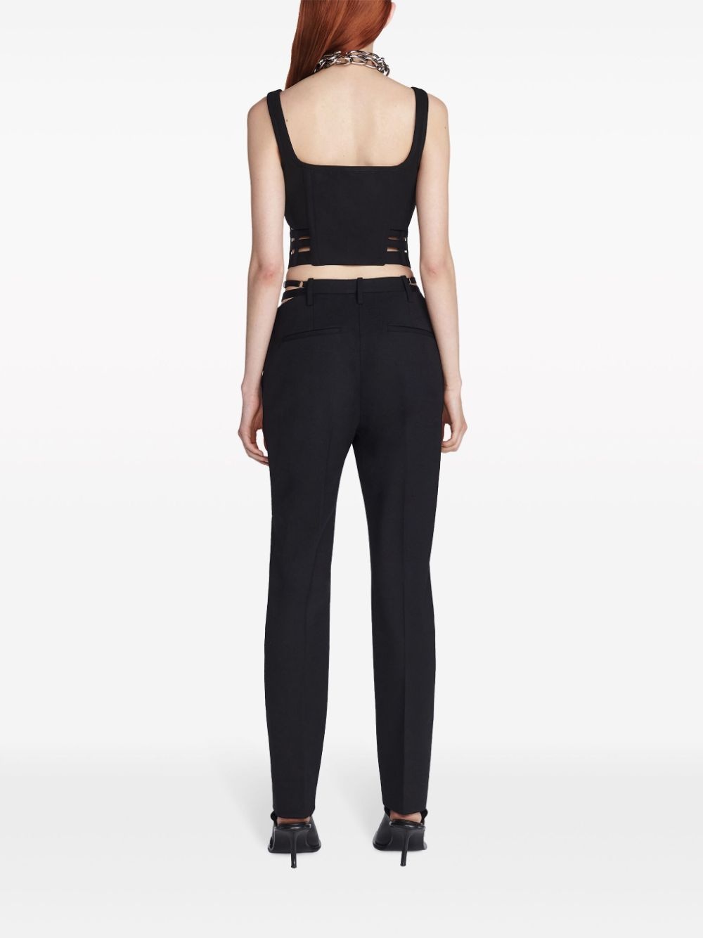 cut-out tailored trousers - 4