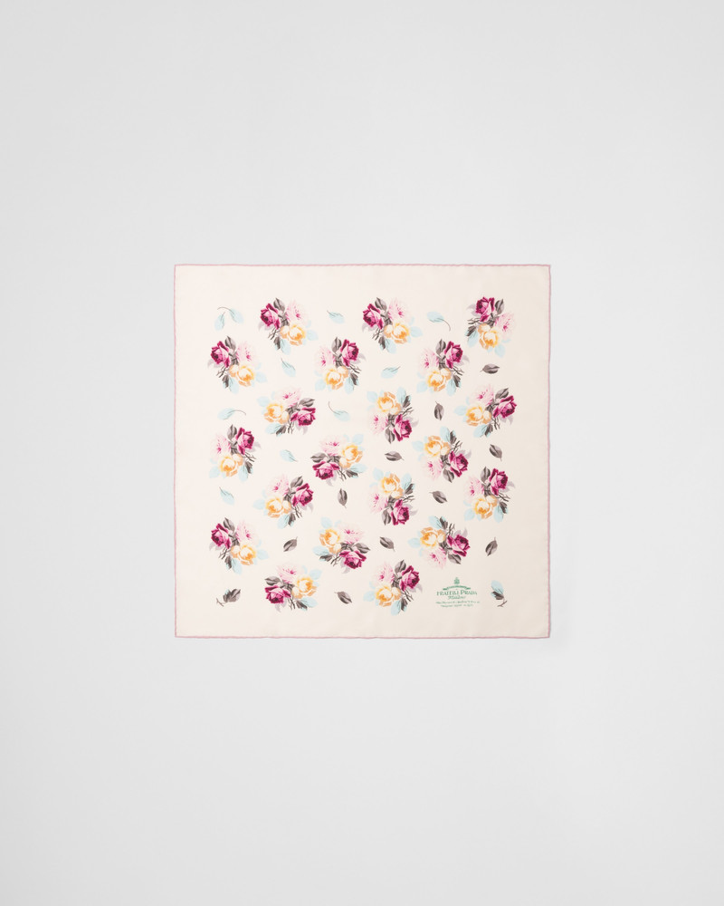 Printed silk twill scarf 3