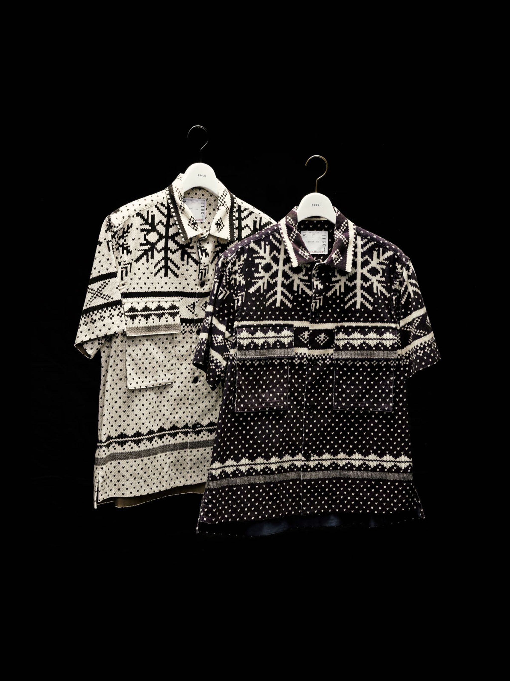 Pattern Knit Print Shirt - 5