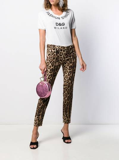 Dolce & Gabbana leopard print cropped jeans outlook