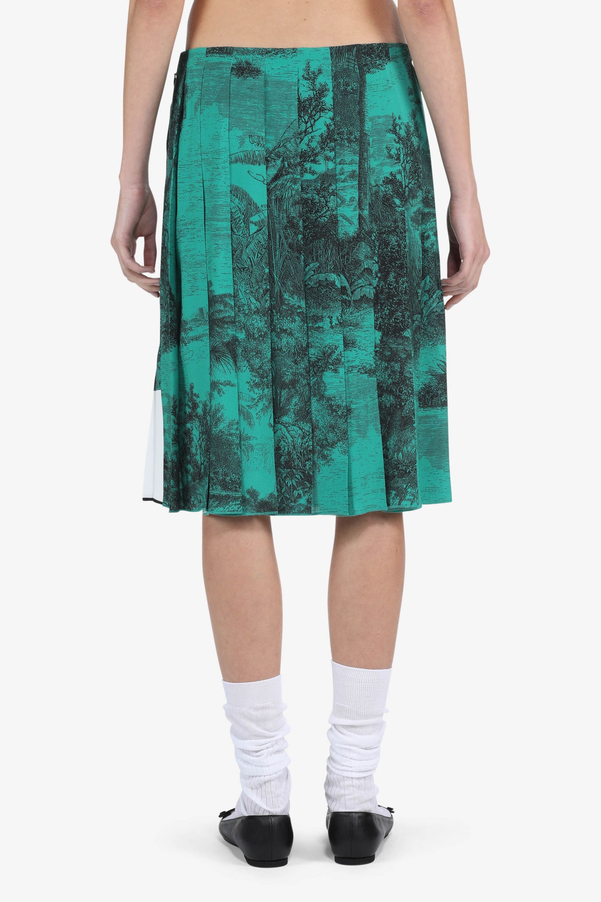 LANDSCAPE-PRINT PLEATED SKIRT - 2