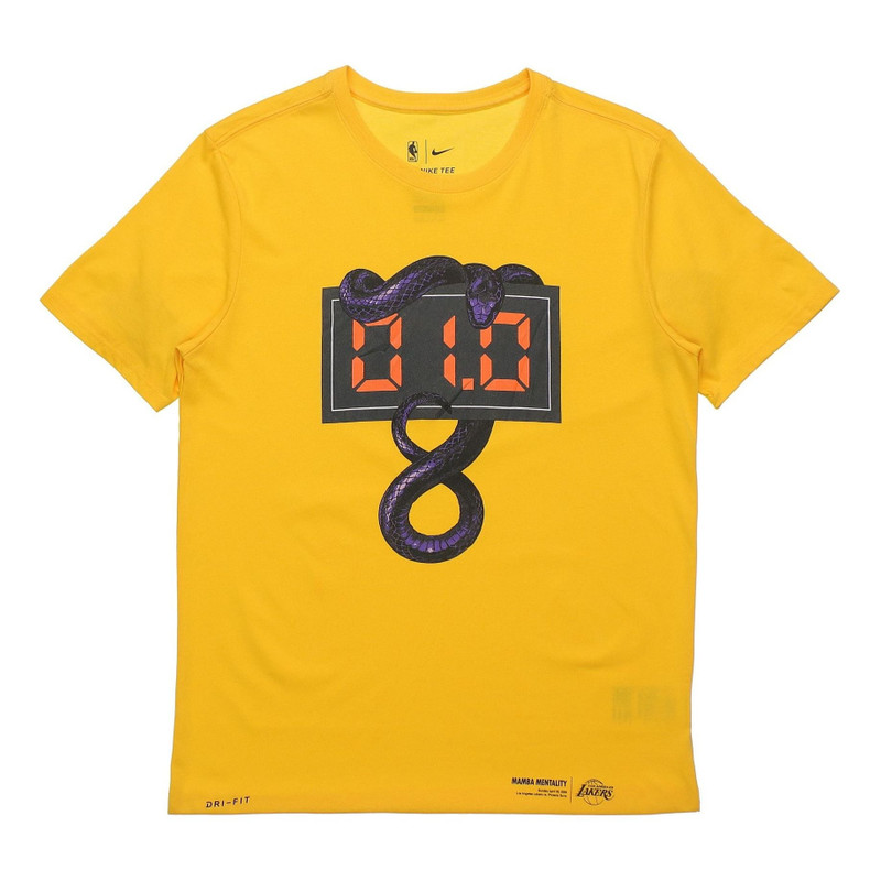 Nike DRI-FIT Kobe Black Short Sleeve Yellow CV0092-728 - 1