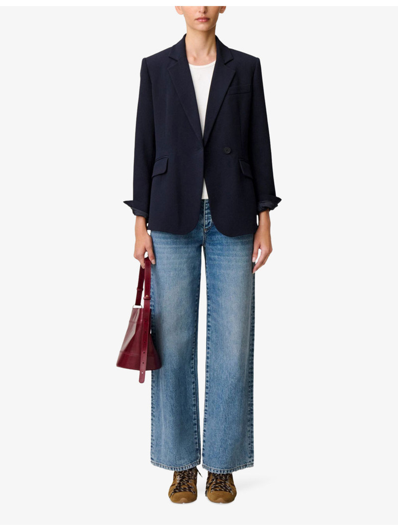 Claudie Pierlot Tailored Lapel-Collar Woven Blazer outlook