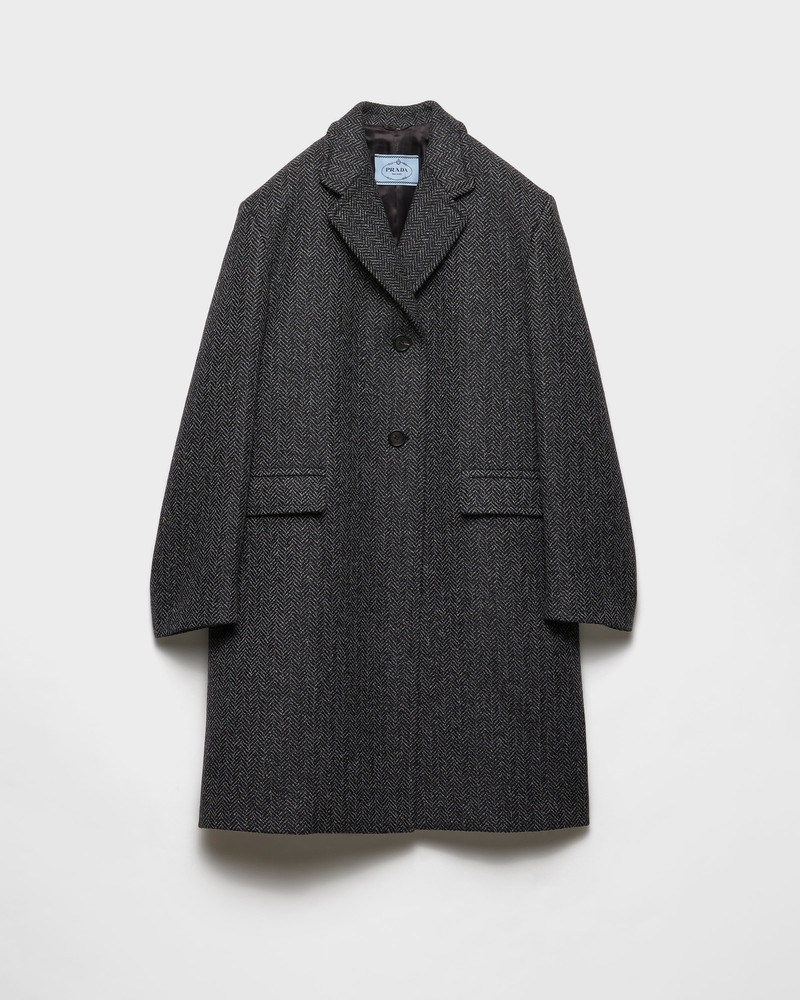 Single-breasted chevron wool jacket 1