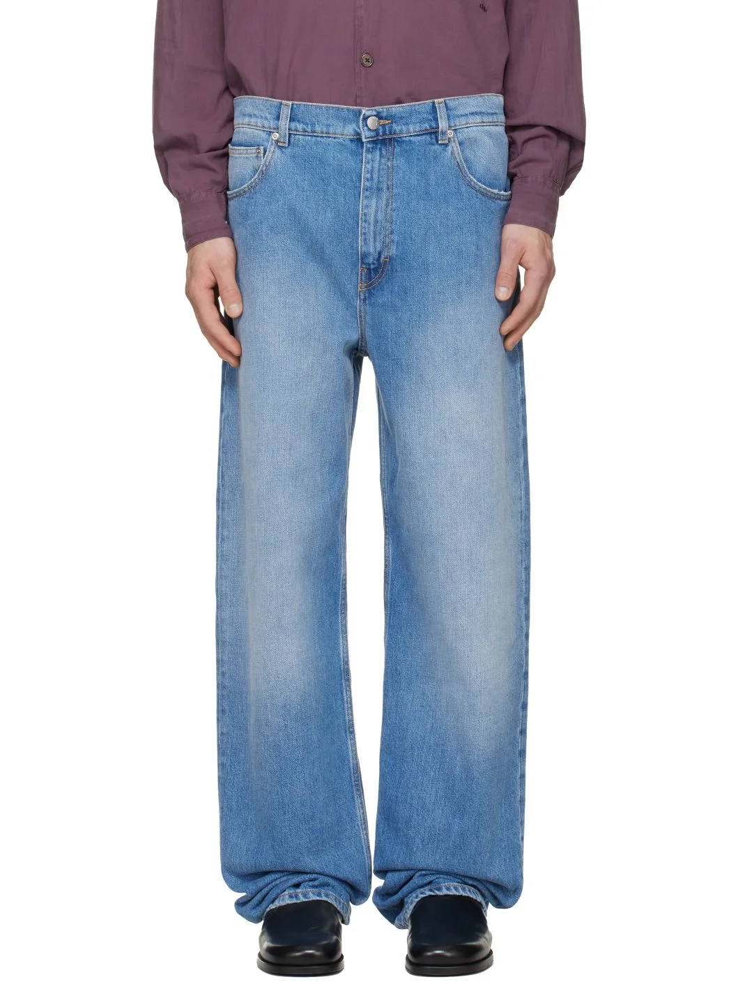 Blue 05 Low Rise Wide Leg Jeans - 1