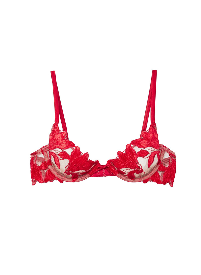 Lily Embroidery Plunge Demi Bra 1