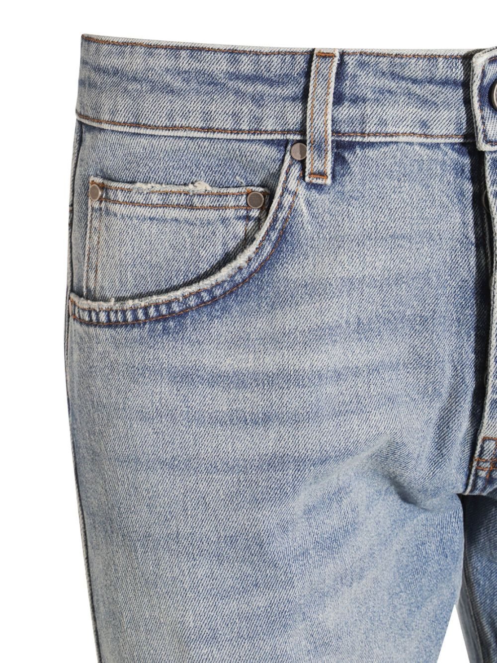 faded-wash jeans - 3