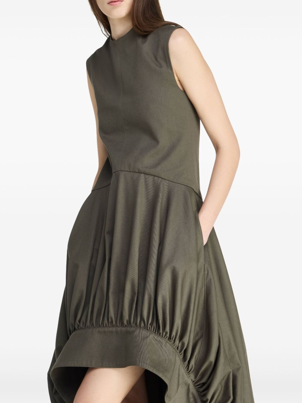 balloon-hem midi dress - 4