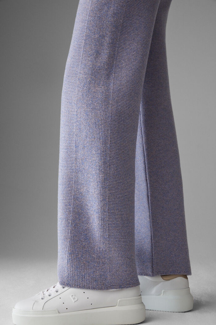 Marena Knitted pants in Lilac/Blue melange - 6