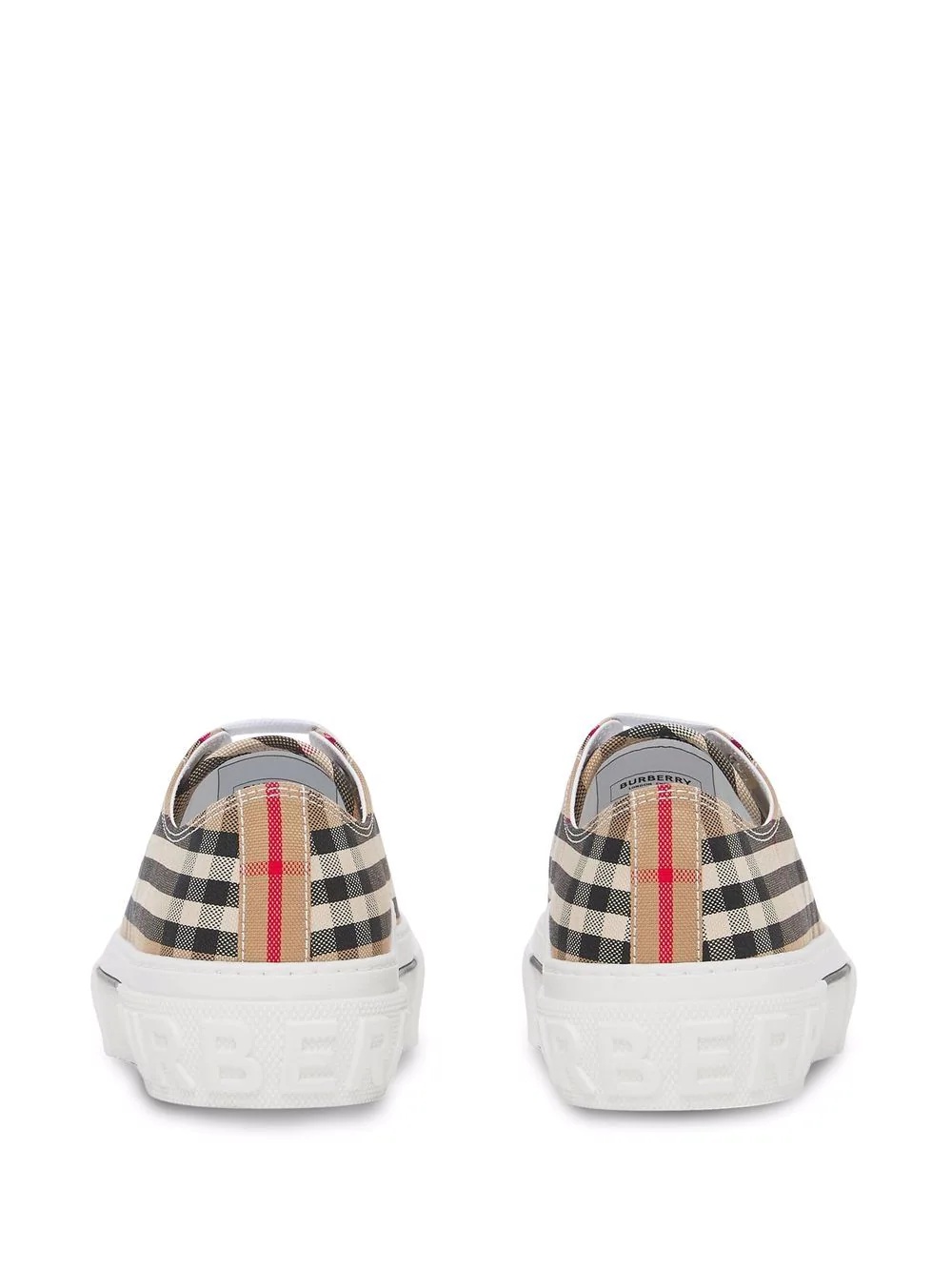 Vintage check cotton sneakers - 3