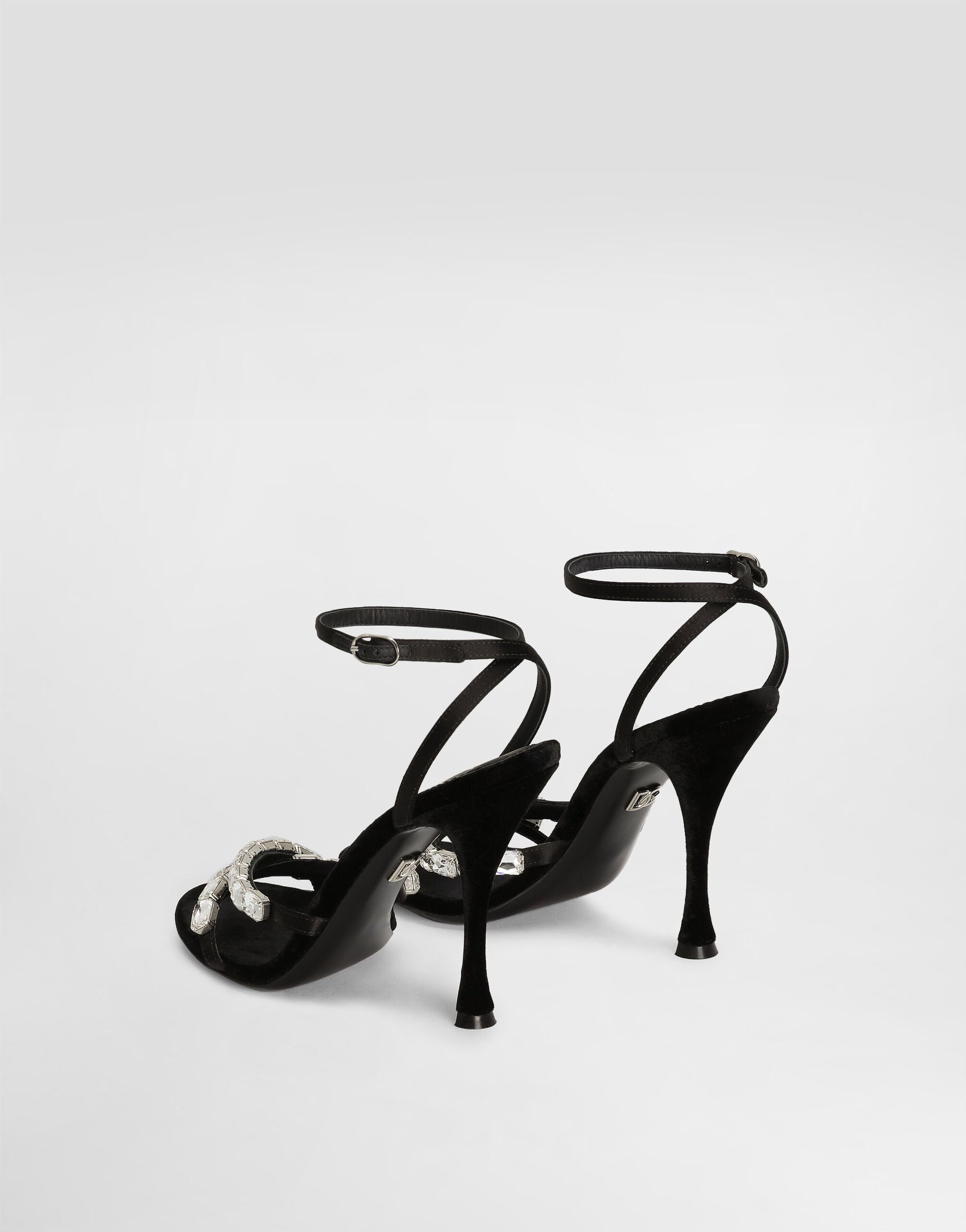 Satin sandals with gemstone embellishment - 3