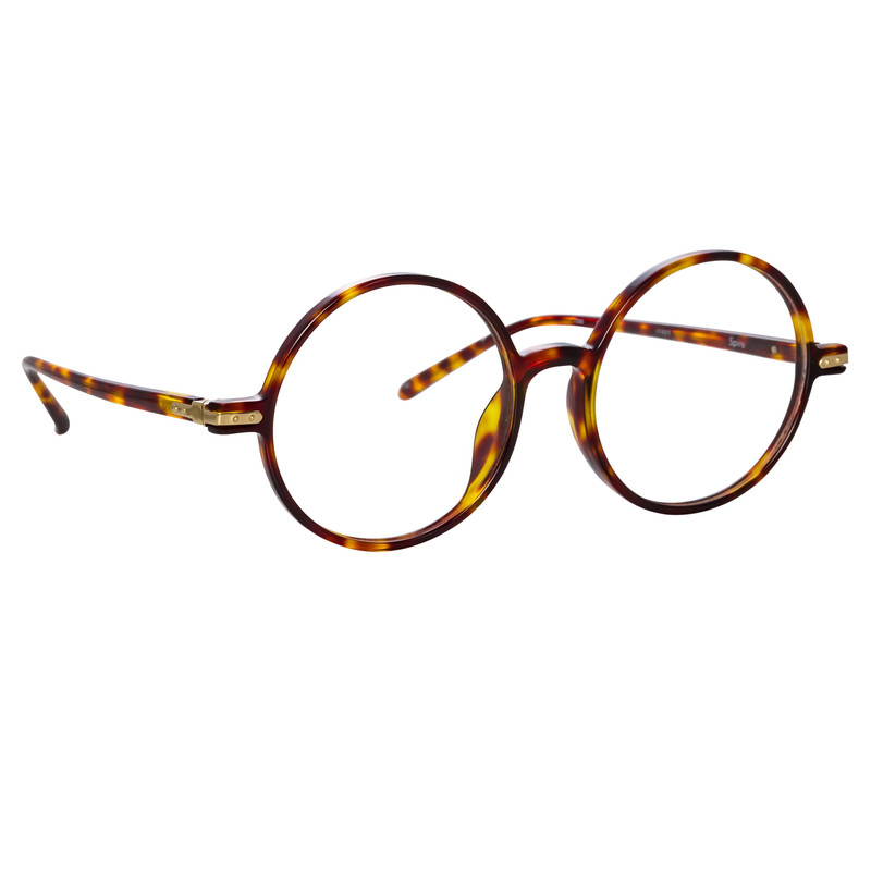 LINDA FARROW SPIRE ROUND OPTICAL FRAME IN TORTOISESHELL outlook