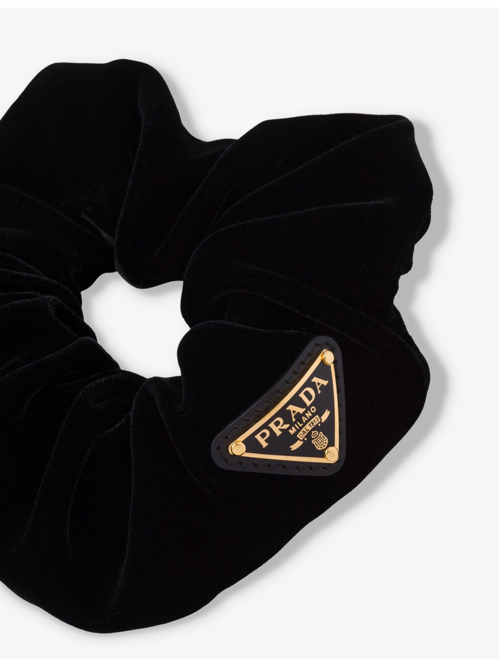 Logo-plaque velvet scrunchie - 3