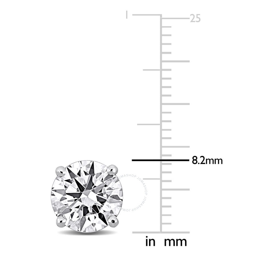 Created Forever - Created Forever 4ct TW Lab-Grown Diamond Solitaire Martini-Style Stud Earrings in Platinum - 2