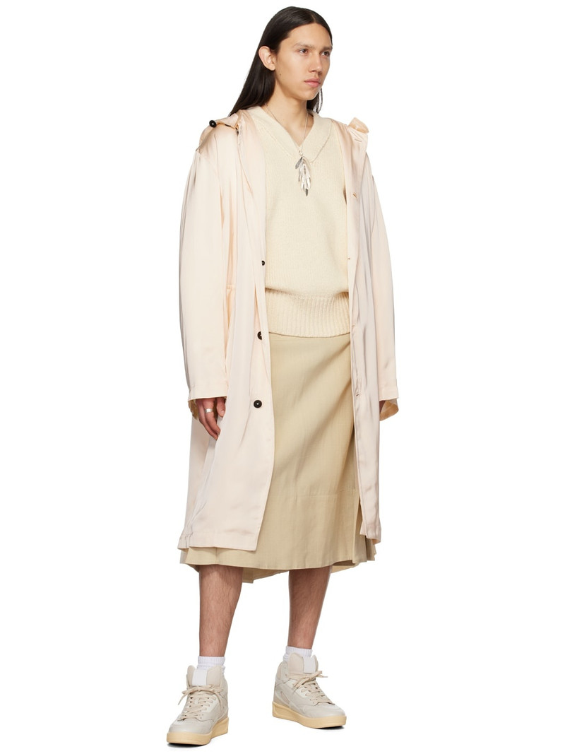 Jil Sander Beige Hooded Coat outlook