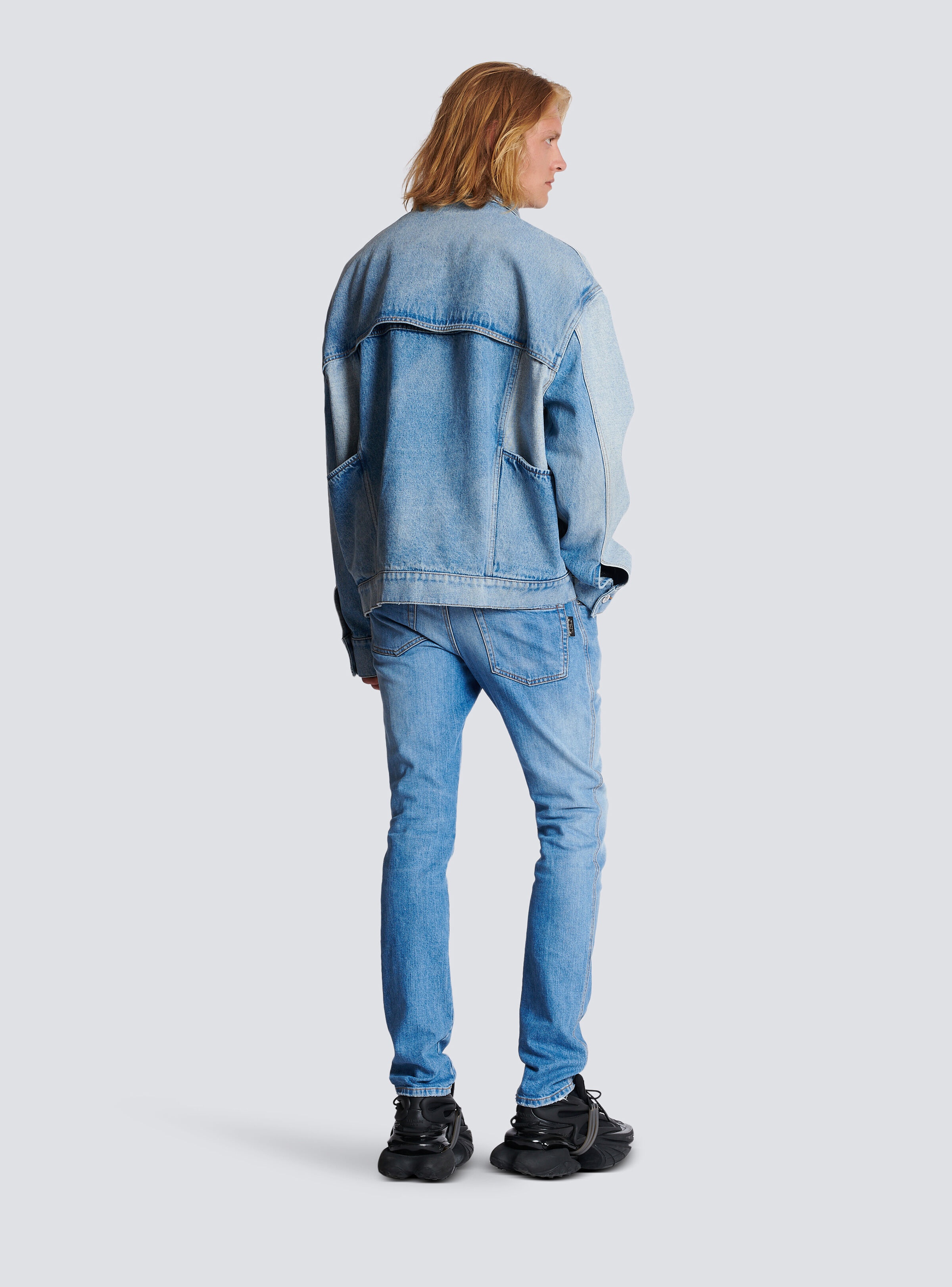 Reverse cut denim jacket - 4