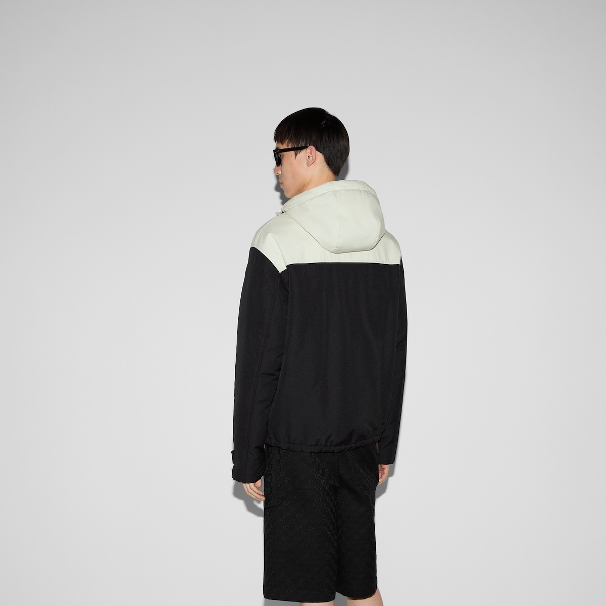 Technical cotton canvas hooded jacket - 4