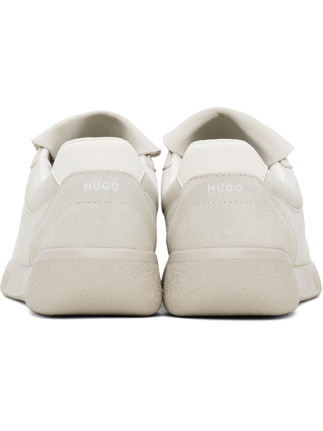 Beige Foldover Tongue Sneakers - 2