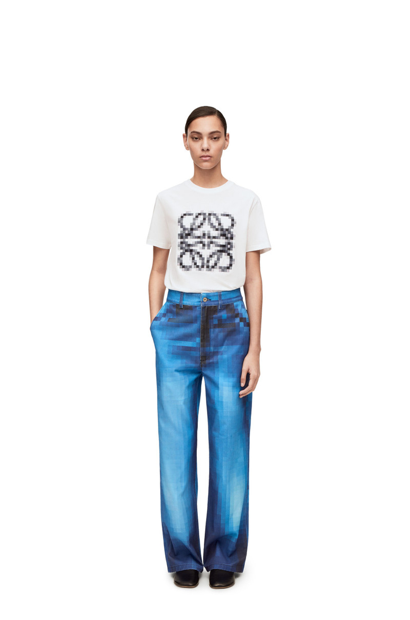Loewe Pixelated Anagram regular fit T-shirt in cotton outlook