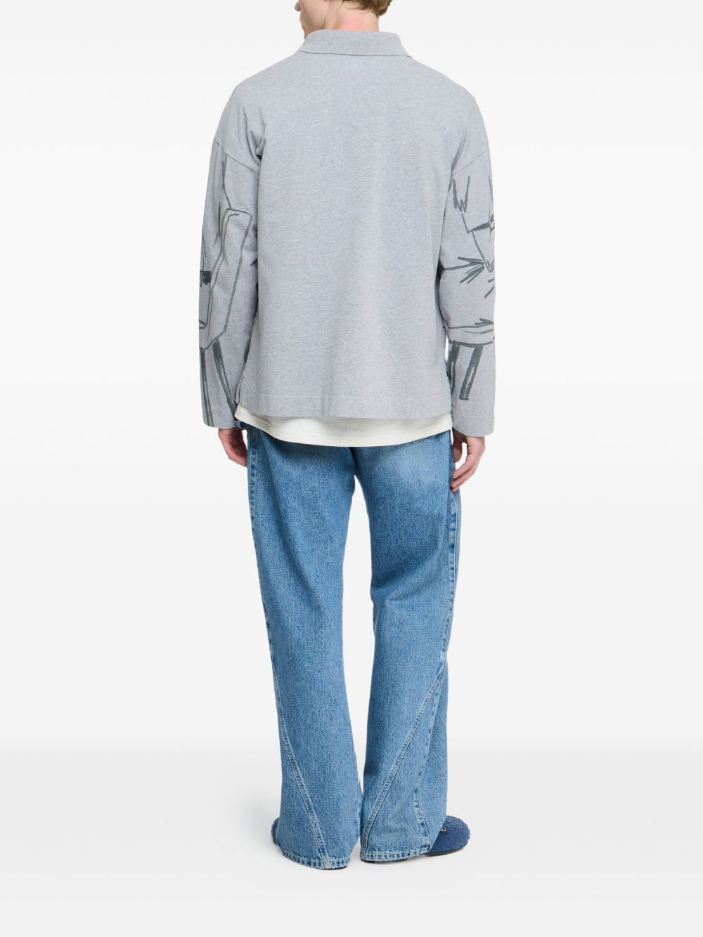half-zip illustration sweatshirt - 3