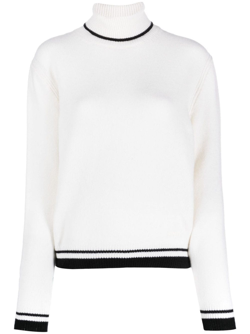 stripe-edge wool-blend jumper 1