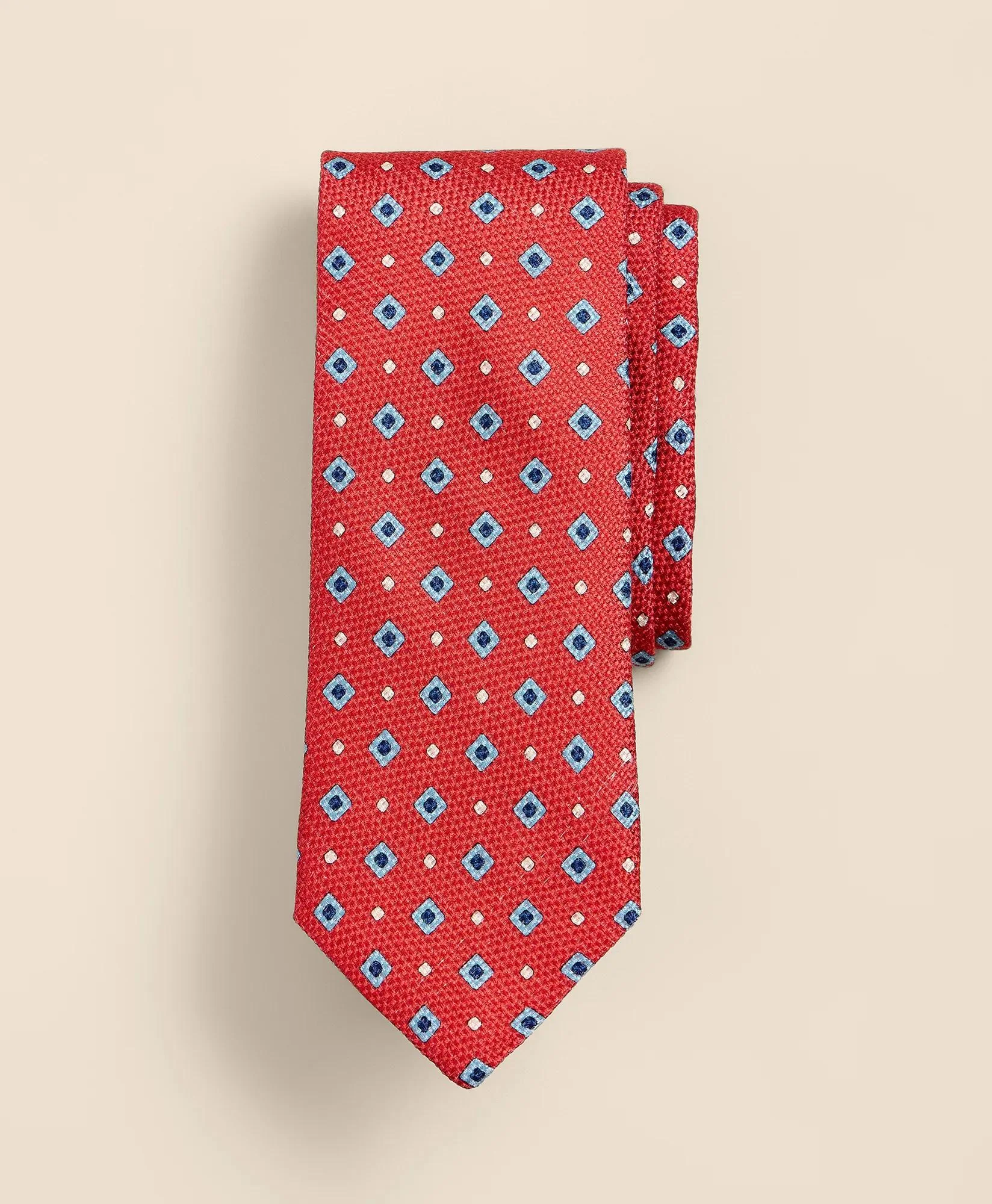 Silk Geometric Dot Tie - 1