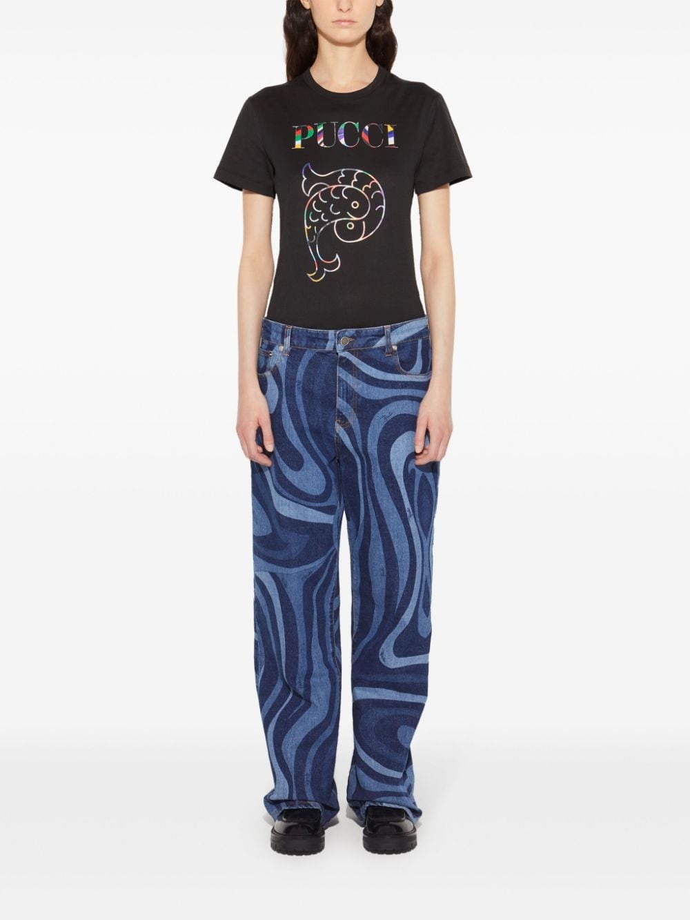 logo-print cotton T-shirt - 2