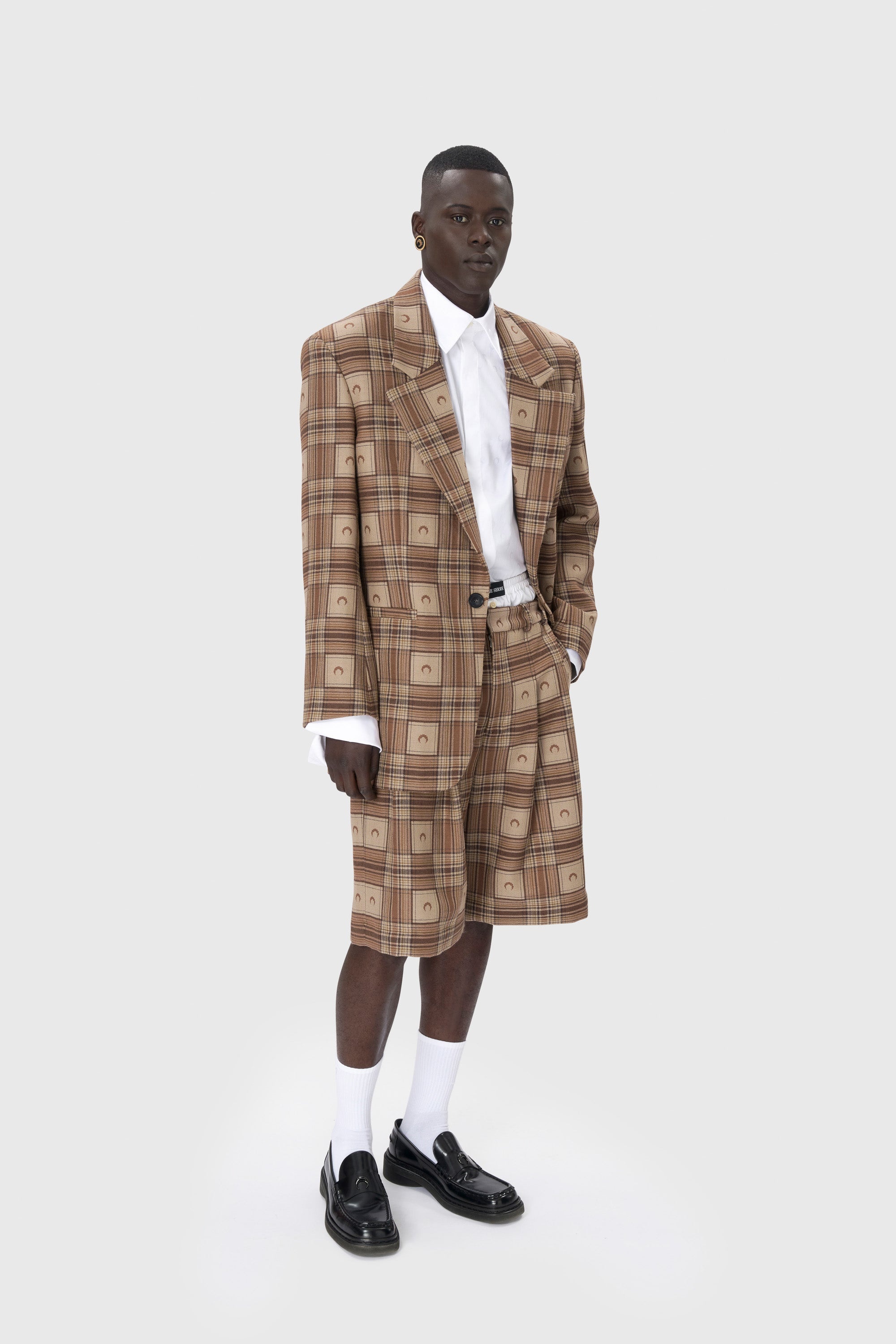 Moon Checks Jacquard Boxy Jacket - 11