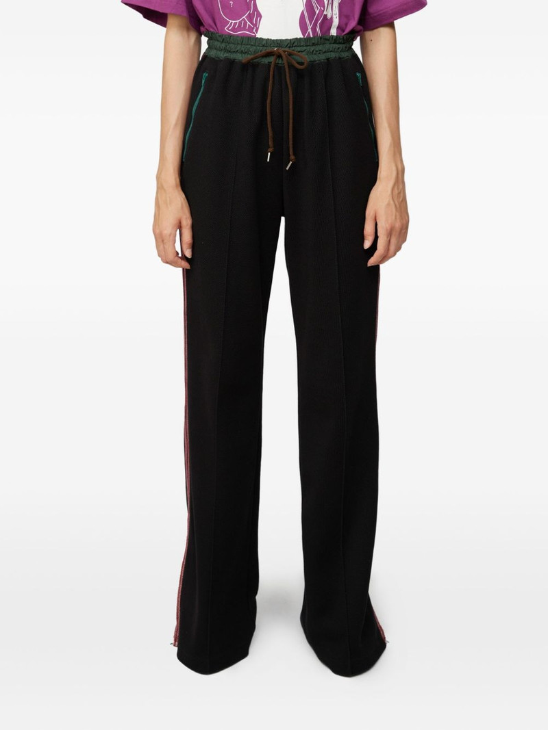 side-stripe drawstring trousers 1