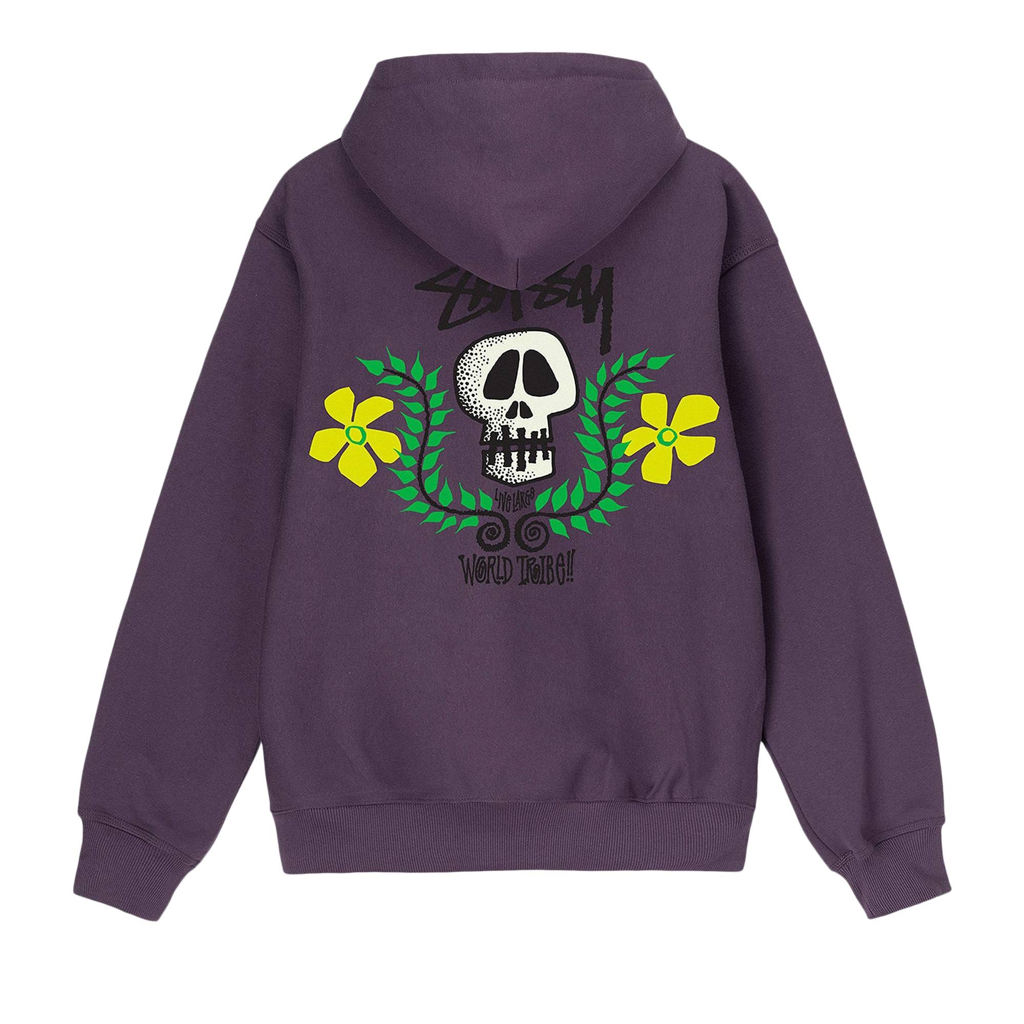 Stussy Skull Crest Hoodie 'Grape' - 2