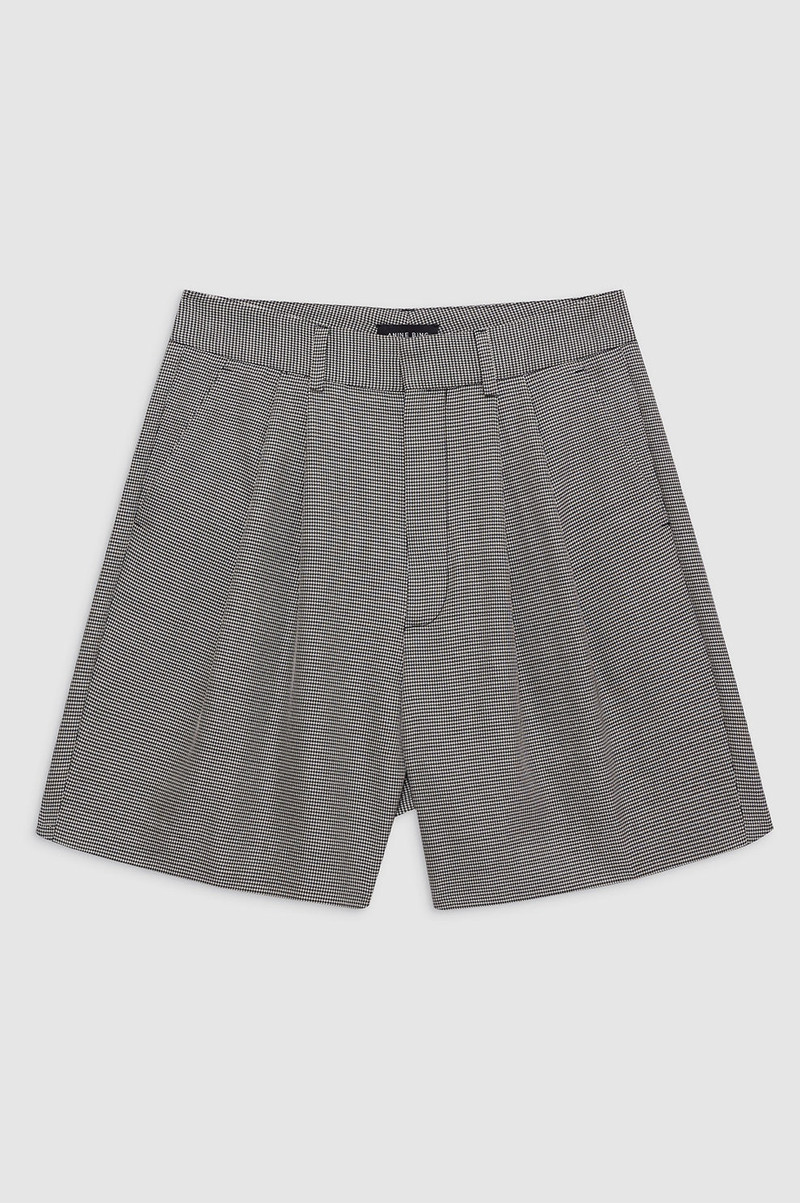 Carrie Short - Black And White Mini Houndstooth 1