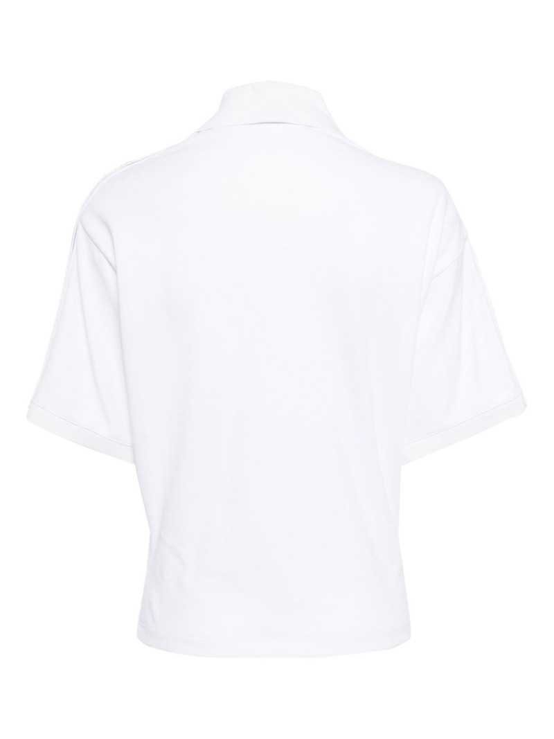 SYSTEM asymmetric cotton polo shirt outlook