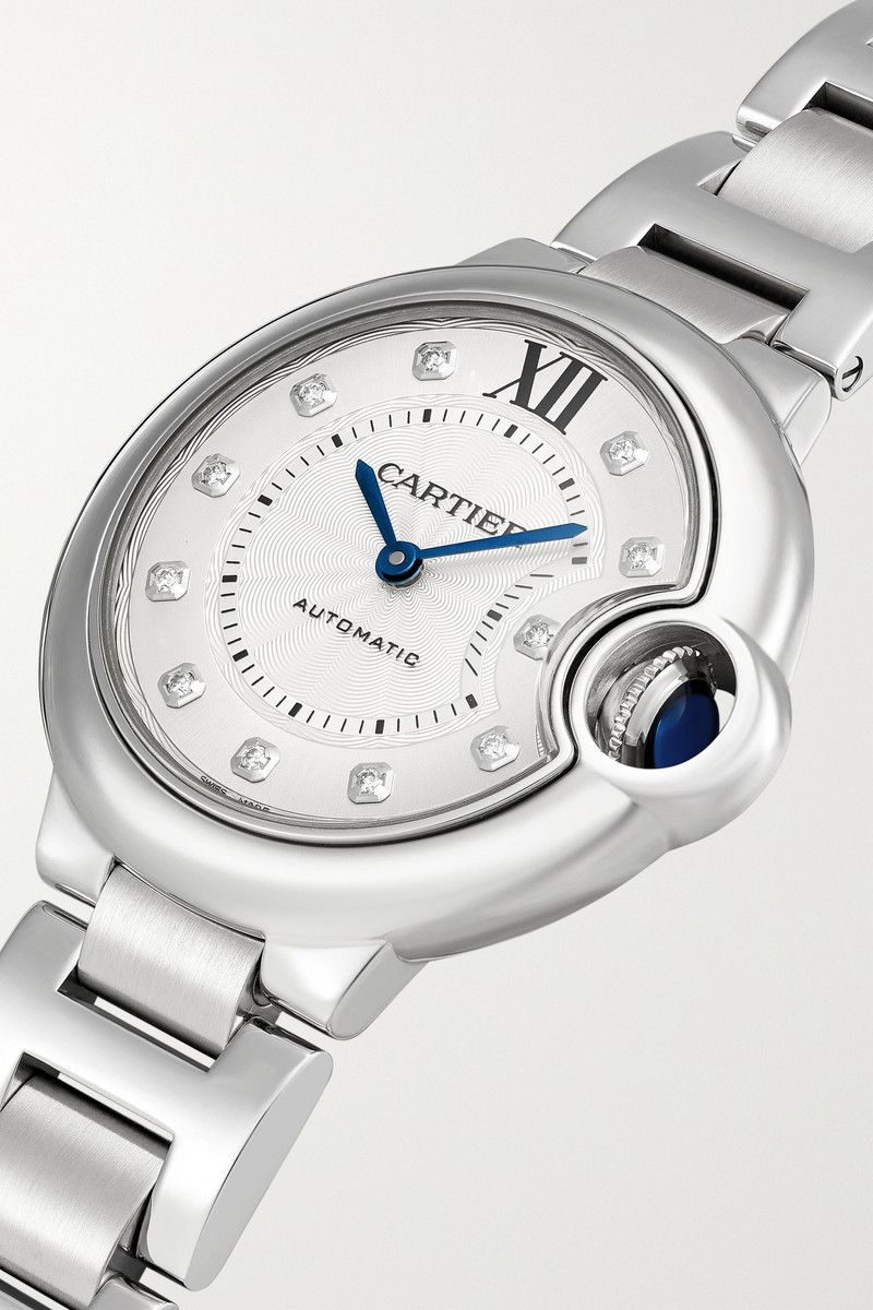 Ballon Bleu de Cartier Automatic 33mm stainless steel and diamond watch 3