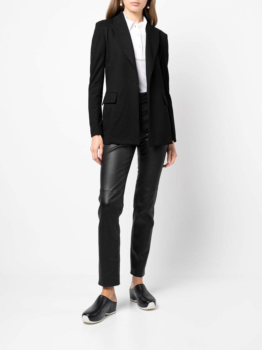 single-breasted cotton blazer - 2