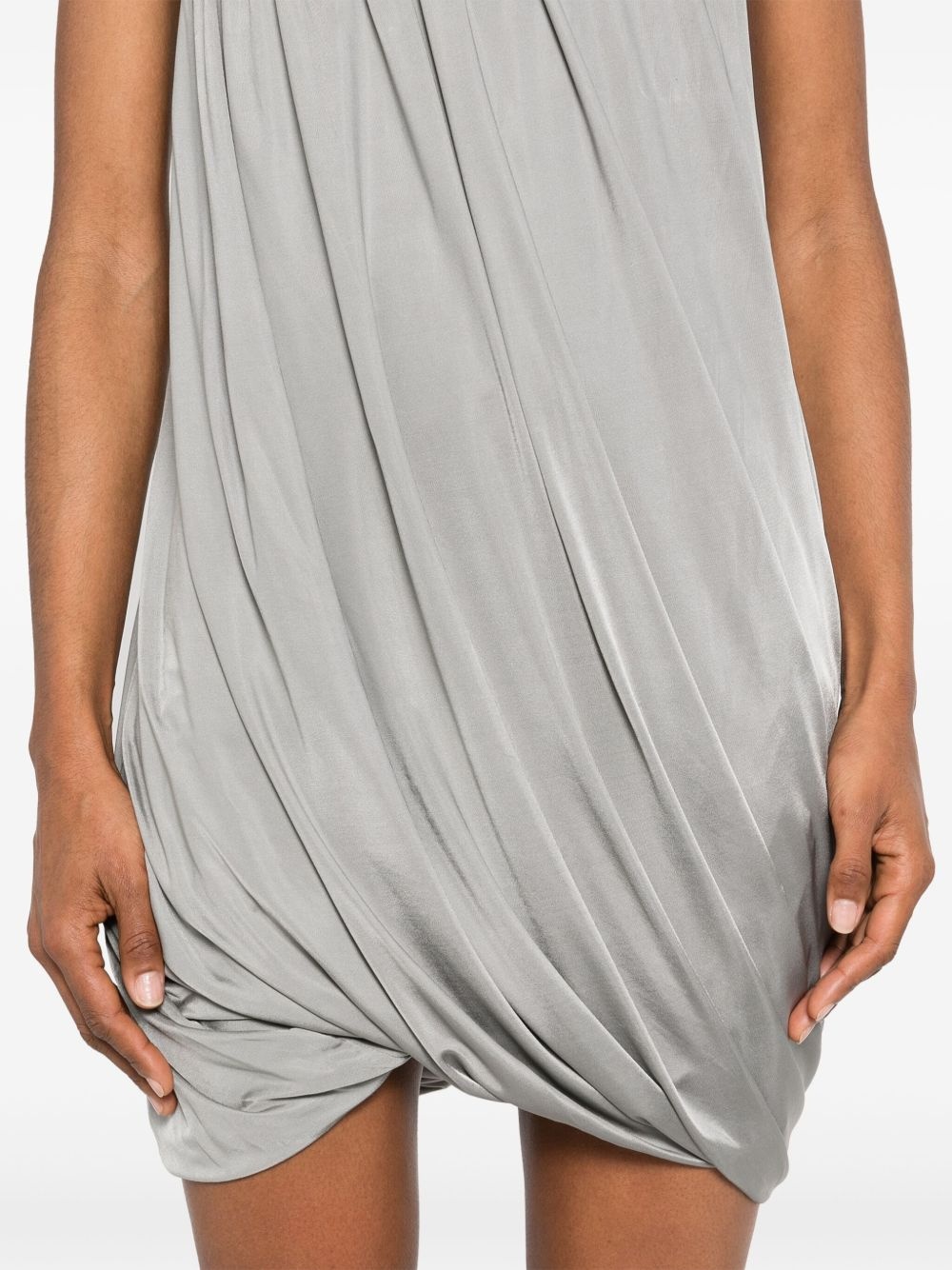 draped mini dress - 5