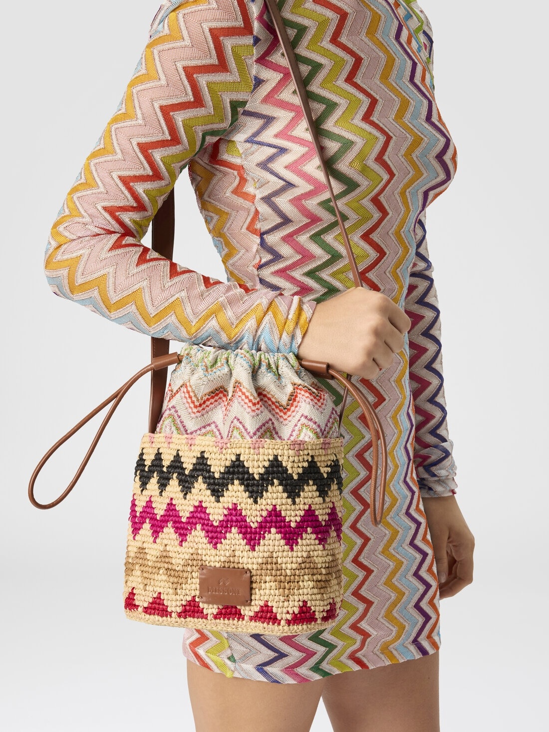 Raffia shoulder bag - 5
