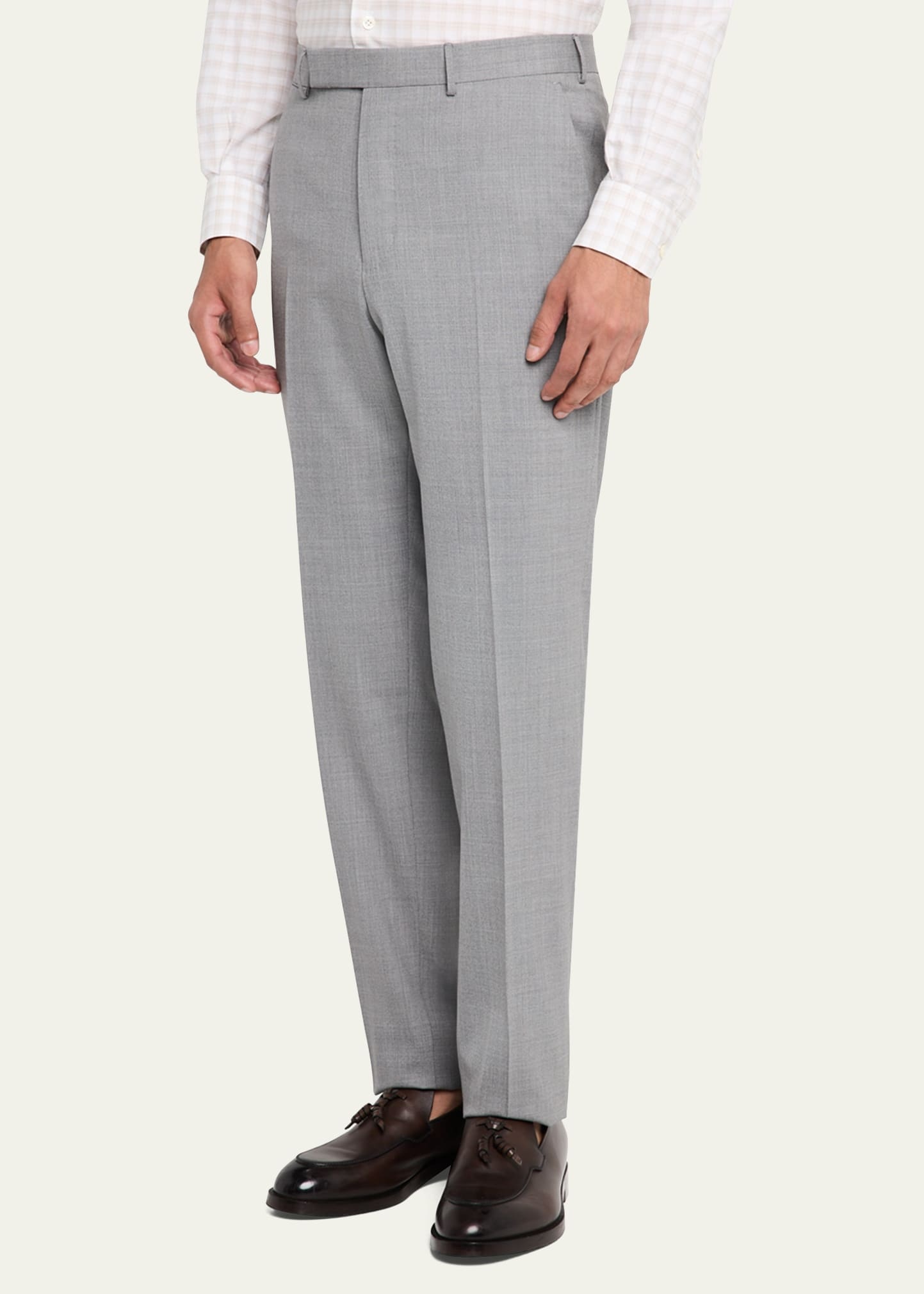 Men's High Performance Flat-Front Trousers - 3
