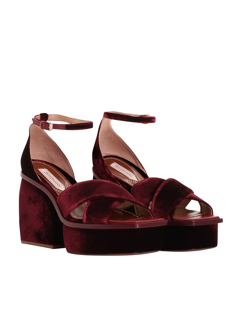 VELVET PLATFORM SANDAL 3