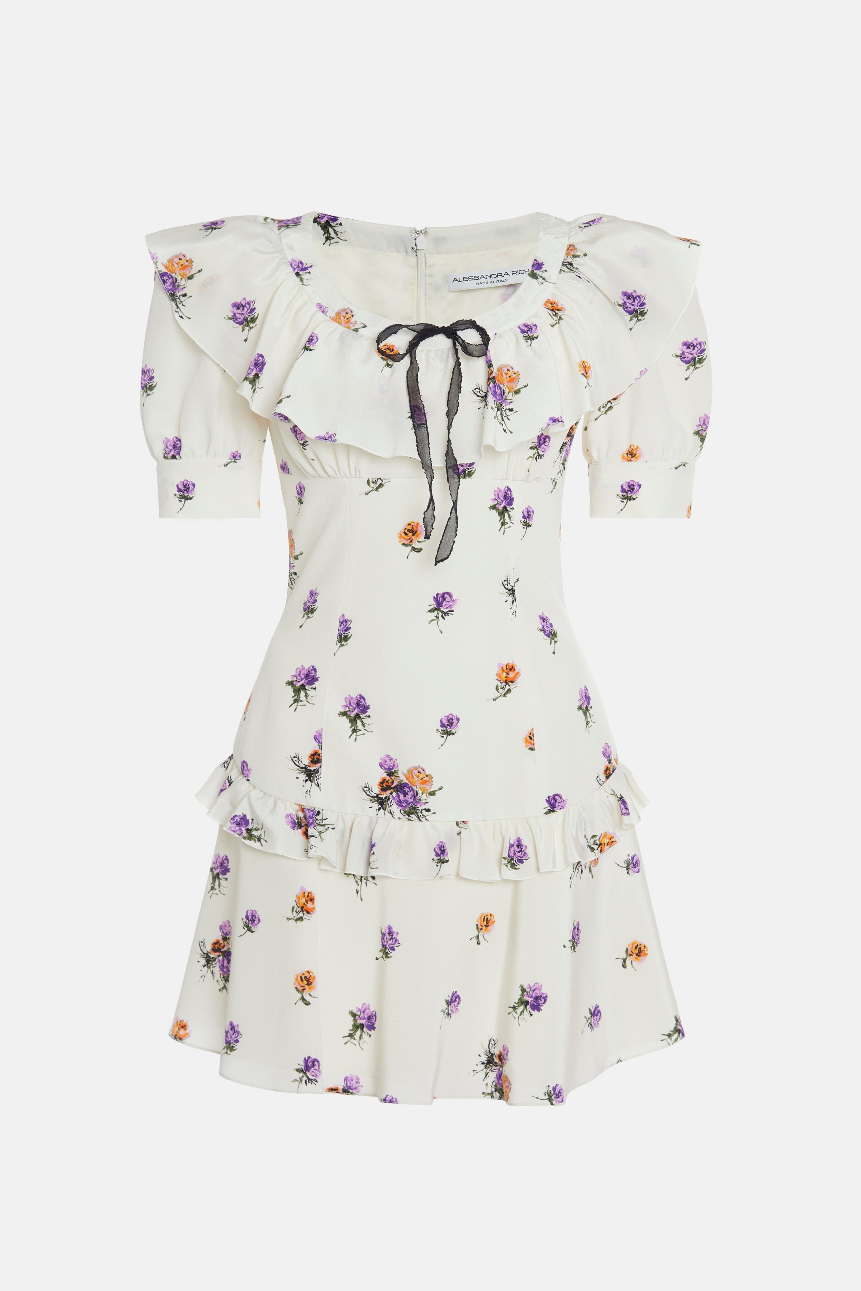 ROSE PRINT MINI DRESS - 1
